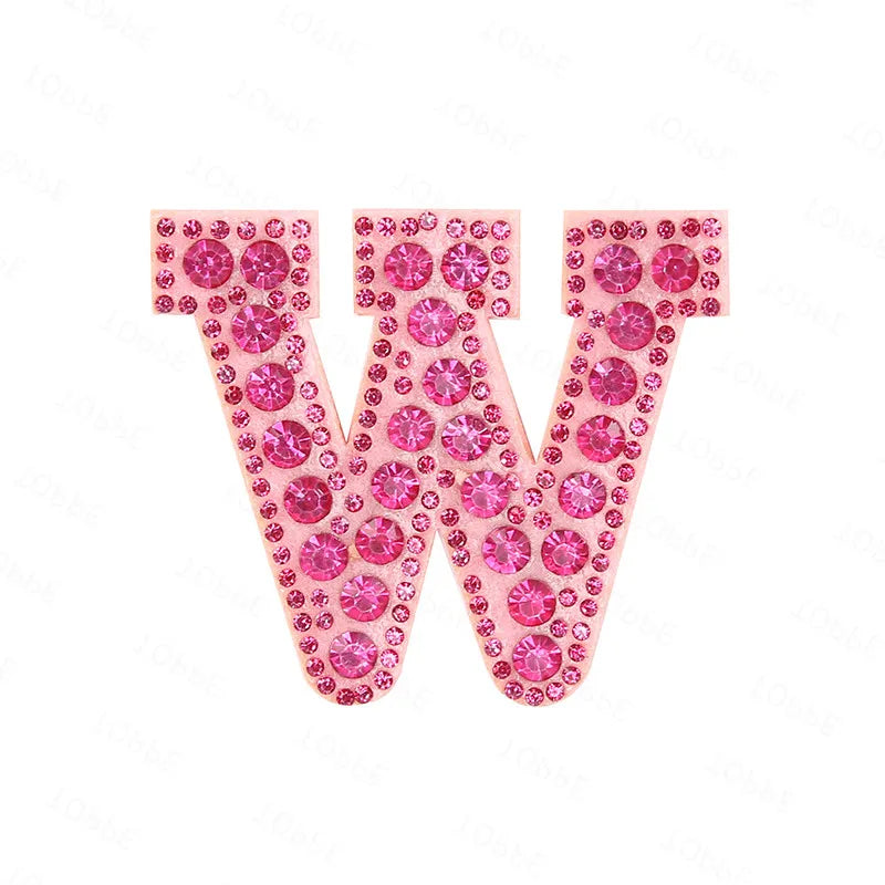 Pearl Rhinestone Letter Patches – Iron-On 3D DIY Embellishments