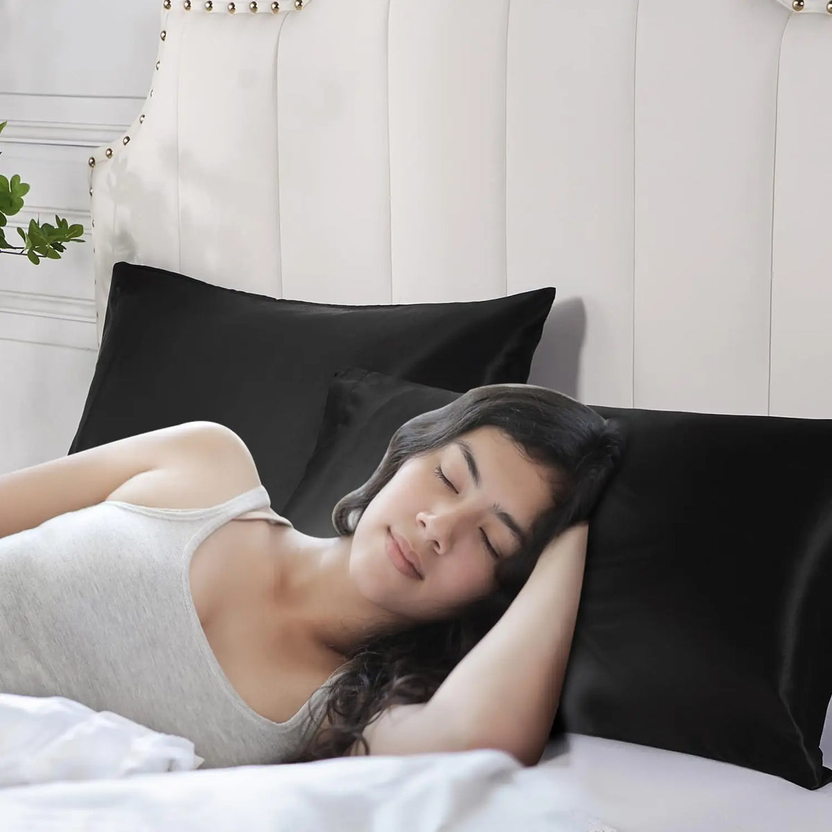 Queen Size Satin Pillowcase Set of 2 for Hair and Skin