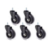 5-Pack 3-Inch Swivel Casters with Brakes and Threaded Stems
