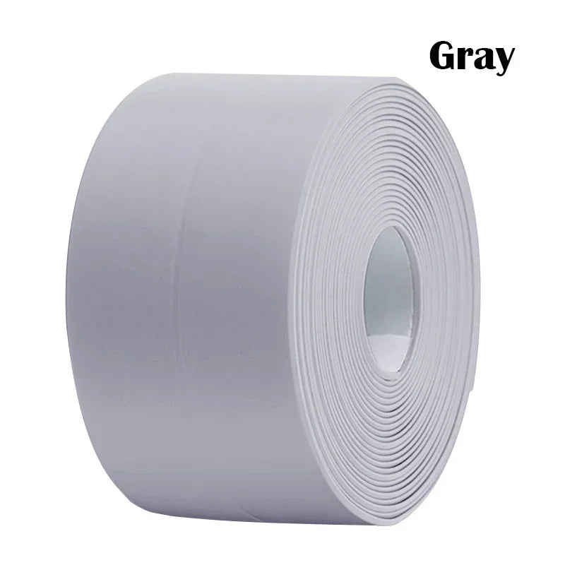 Gray waterproof self-adhesive sealing tape rolled up for sealing purposes