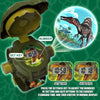 A dinosaur projector watch for kids showing instructions on setting the time and date.