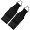 A pair of black EZ Bed Anchor no-drill truck tailgate tie-down straps.