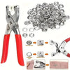 Snap Button Kit with Pliers – 100 Sets of Metal Fasteners for Sewing and Crafts