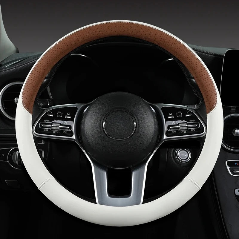 Perforated Nappa Leather Steering Wheel Cover
