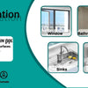 Various applications of silicone weather stripping seal tape for doors and windows, including glass, wood, metal, plastic, an