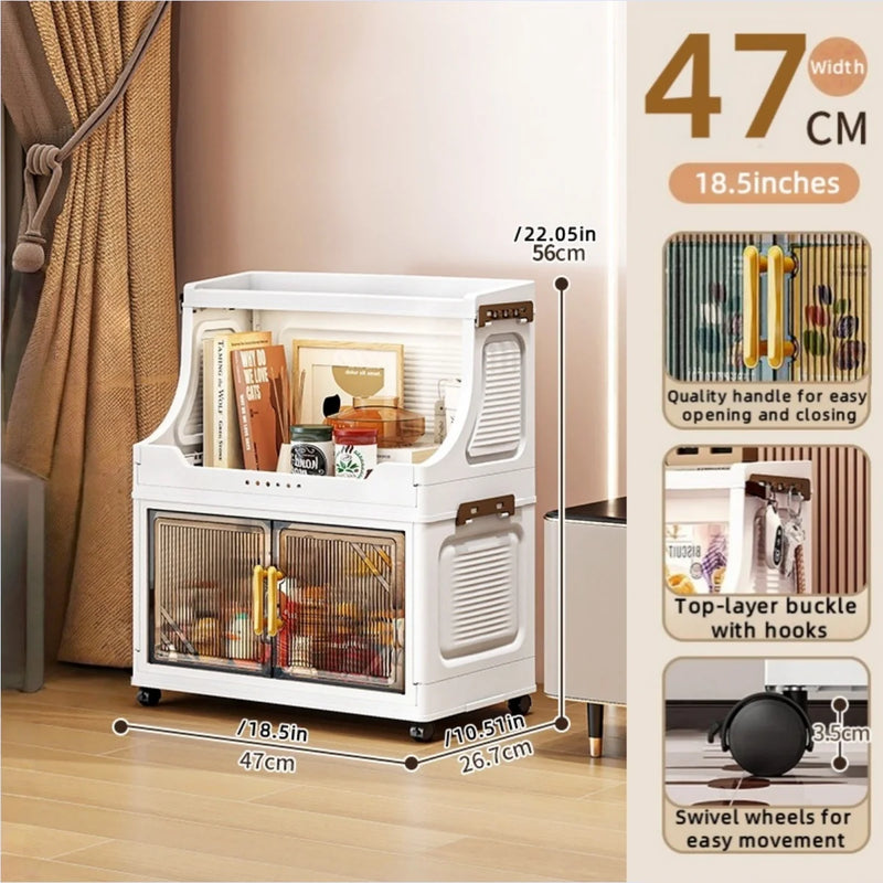 Foldable Double-Door Storage Cabinet