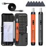 A set of precision rechargeable electric screwdrivers and accessories for electronics repair
