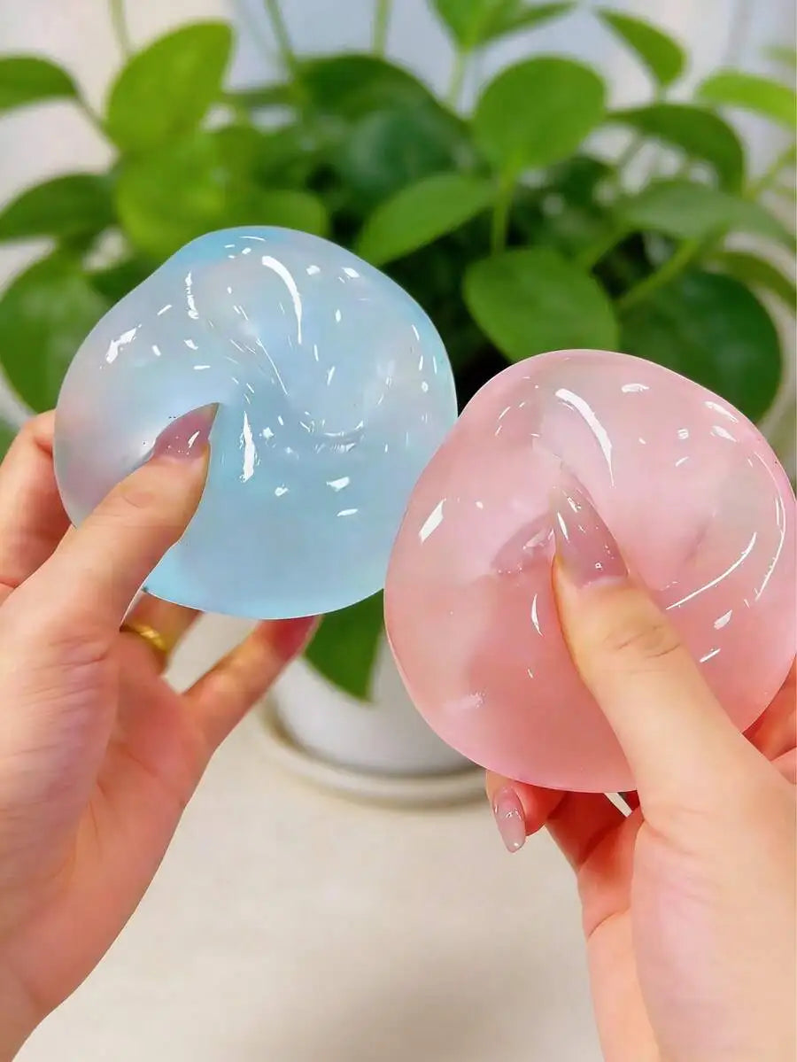 Blue Coconut Oil Moldable Squeeze Ball for Stress Relief
