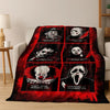 Ghost Face Horror Character Flannel Throw Blanket
