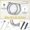A set of bicycle brake and shift cables including brake cables, shift cables, and housing end caps.