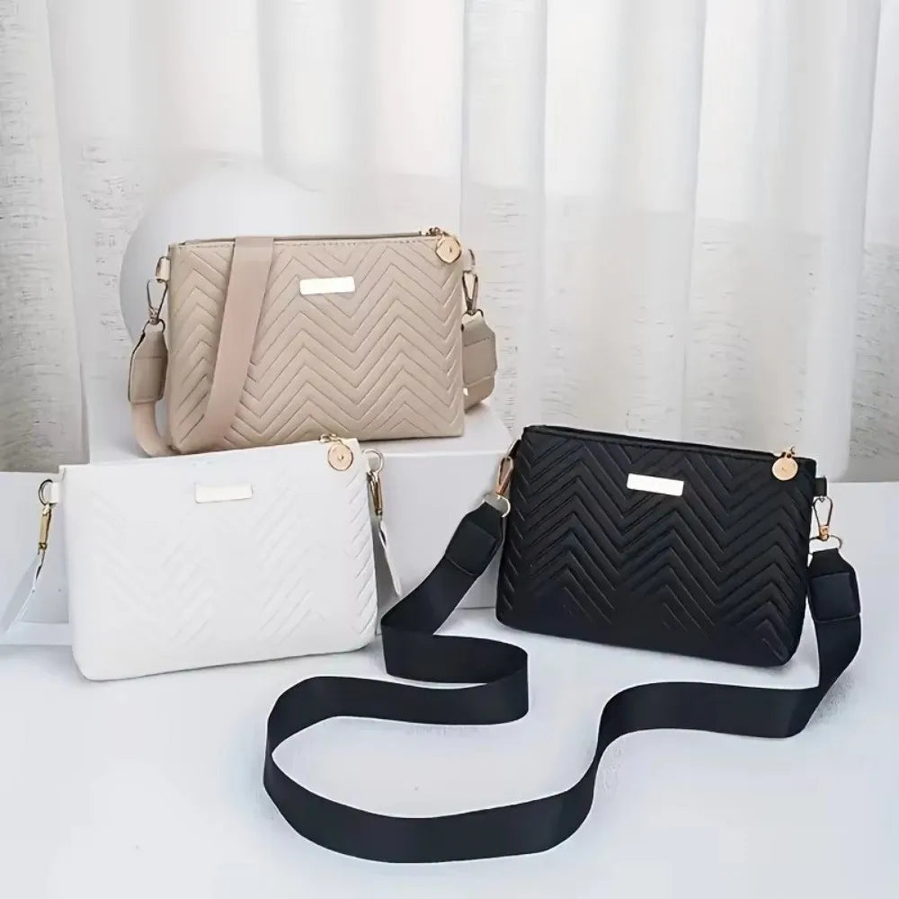 Quilted Chain Crossbody Bag with Adjustable Strap