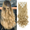22-Inch Curly Wavy Clip-In Hair Extensions - 7 Piece Set