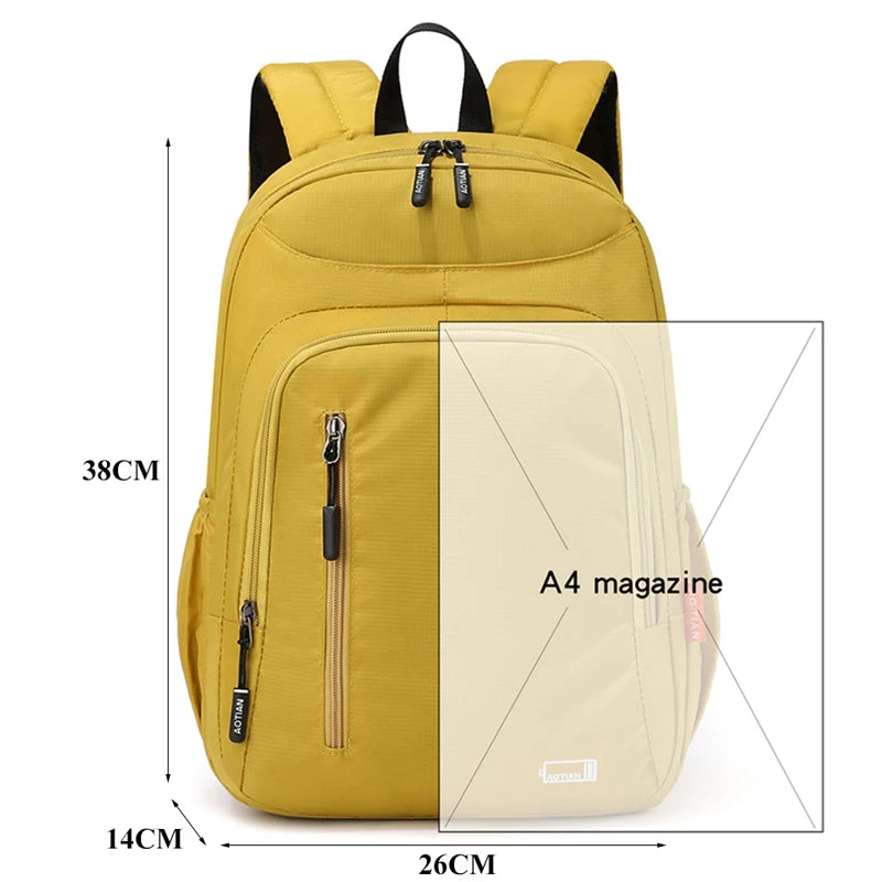 Water-Resistant Oxford Daypack for Women with Laptop Compartment