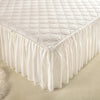 Quilted Solid Color Bed Skirt with Pleated Ruffle