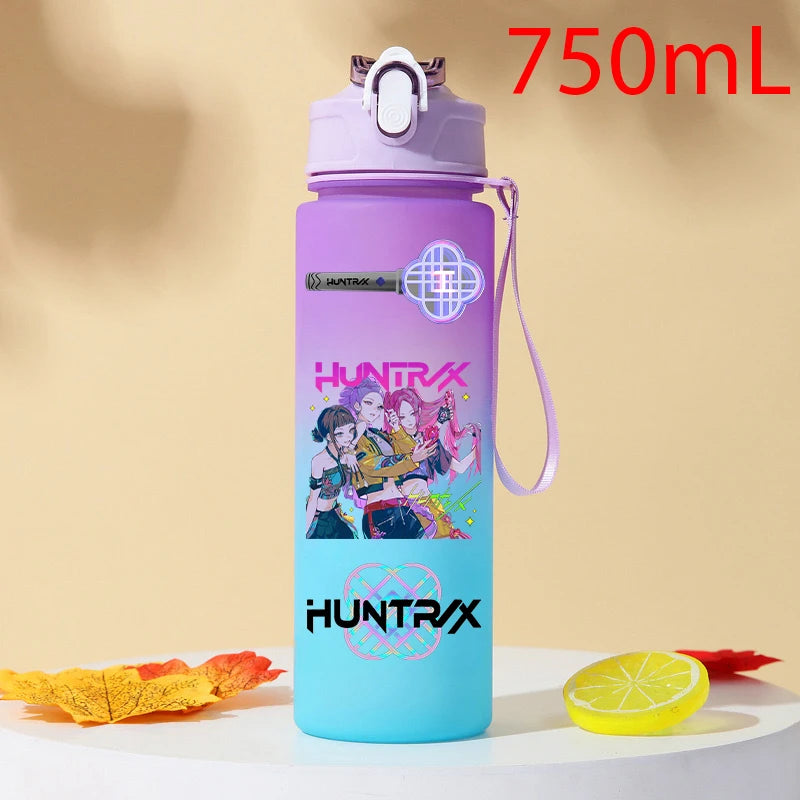 KPOP Demon Hunter 750ml Plastic Water Bottle
