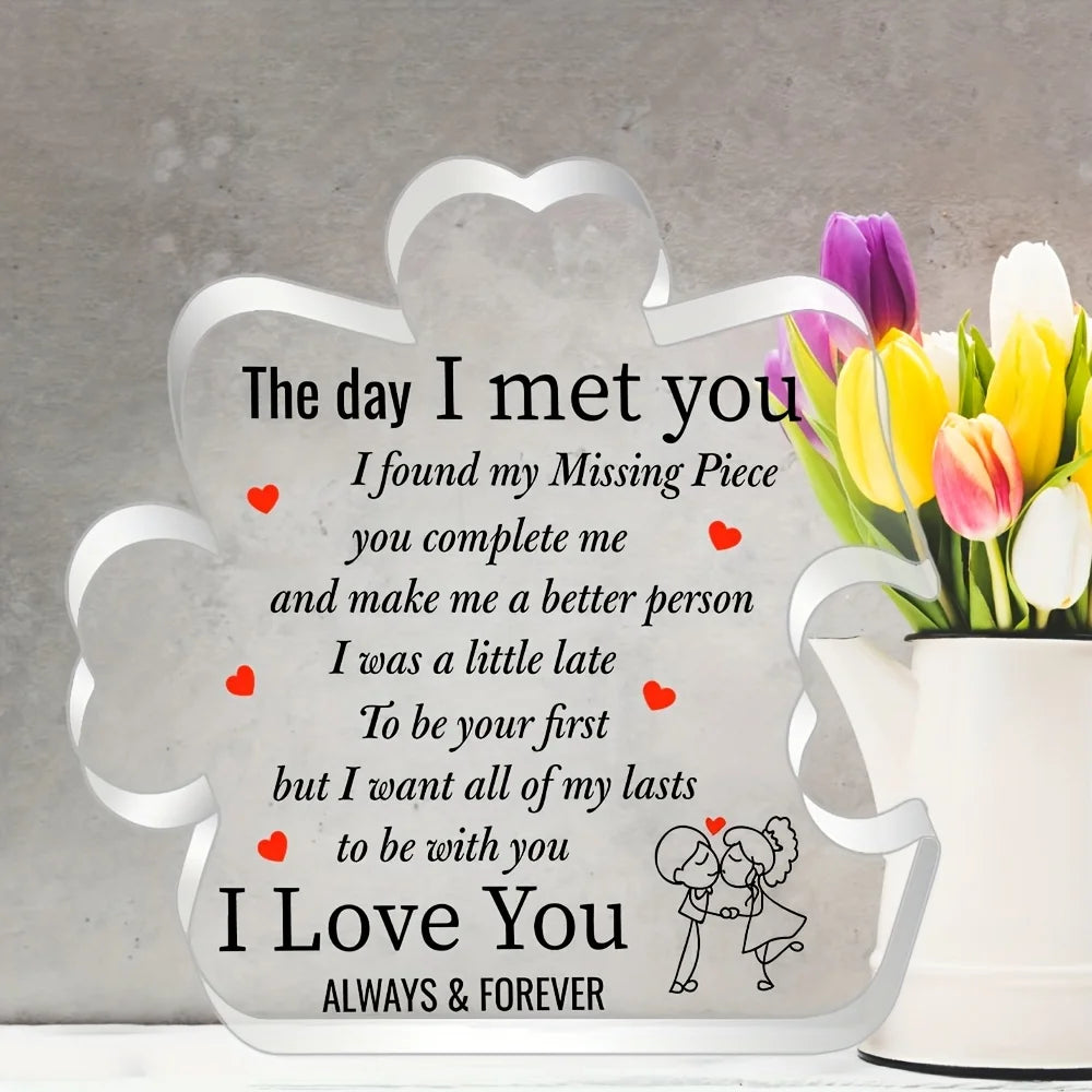 I Love You Acrylic Puzzle Desktop Keepsake