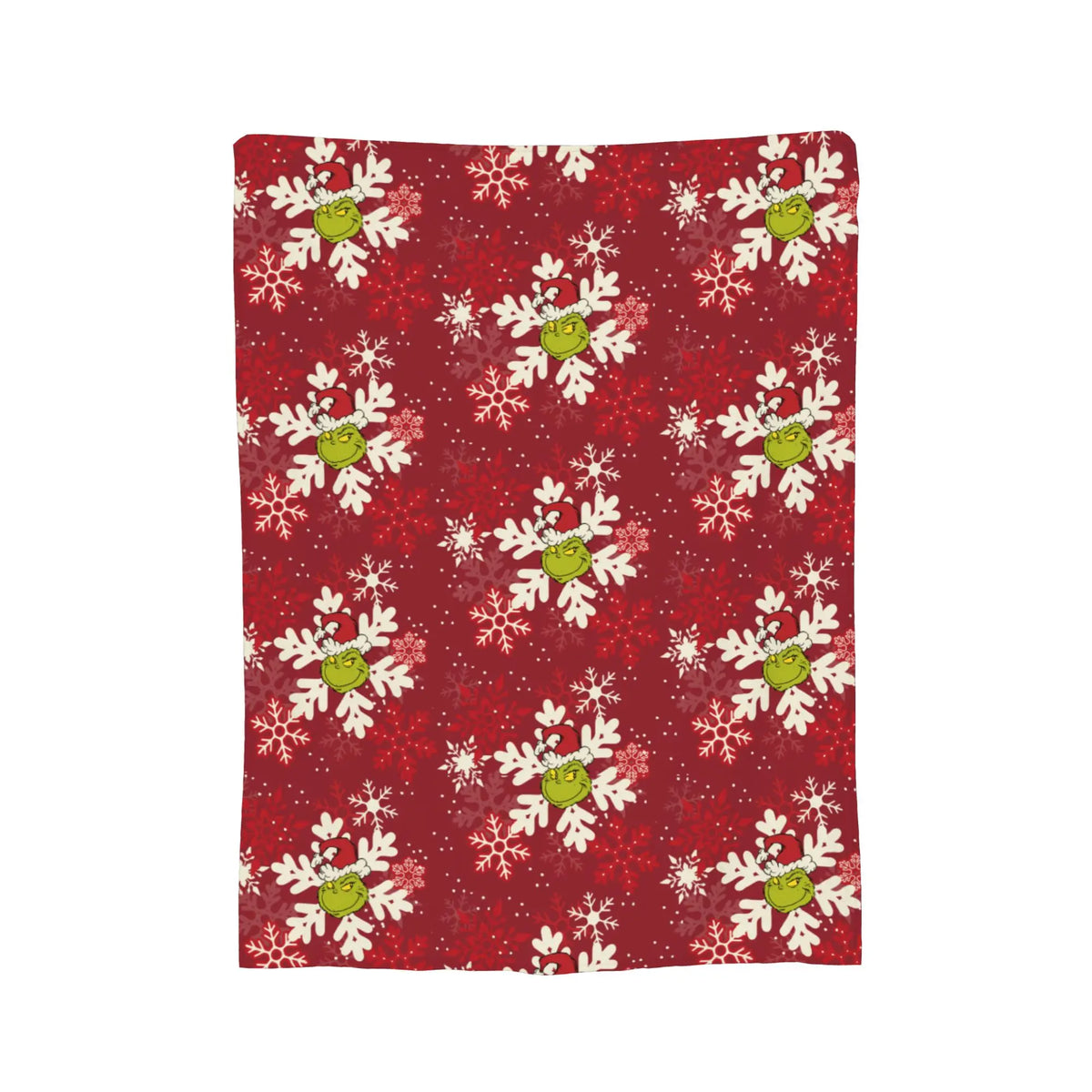 Grinch-Themed Coral Fleece Throw Blanket