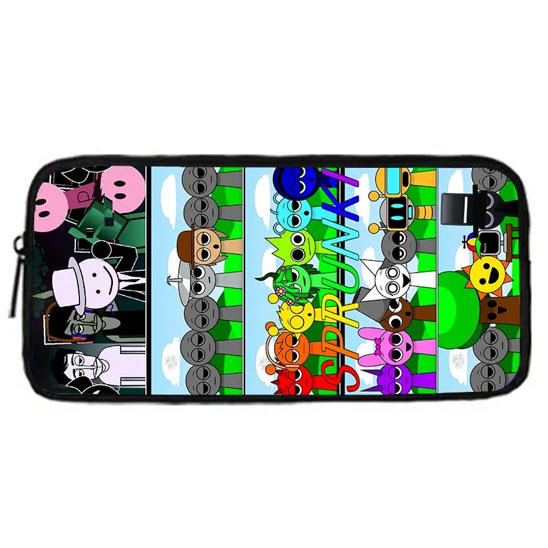Cartable Enfant Cartoon Sprunki avec Pochette Avant