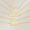 Personalized Cursive Name Necklace in Stainless Steel