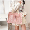 Strawberry Bowknot Canvas Tote Bag
