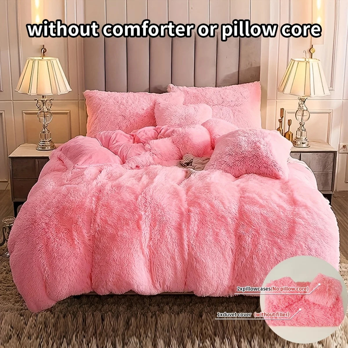 Plush 3-Piece Duvet Cover Set – Ultra-Soft Cozy Bedding