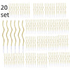 Spiral Birthday Cake Candles, Set of 6 Long Thin Decorative Candles for Cakes and Desserts