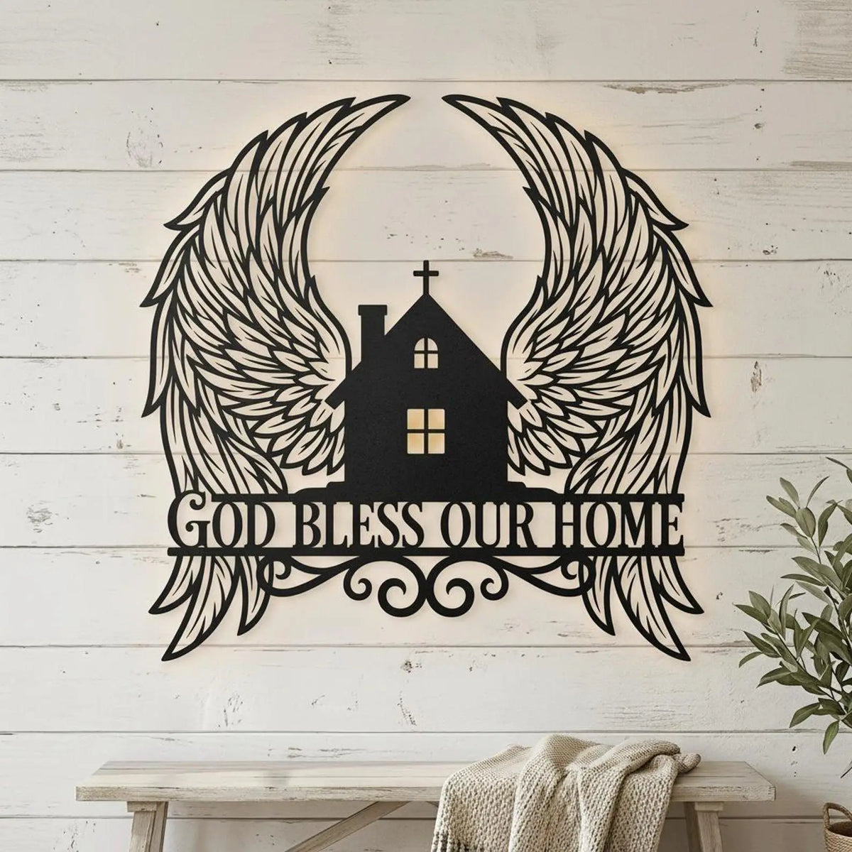 Elegant Metal Cross Wall Art for Home and Office