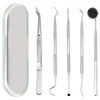 A set of premium stainless steel dental care tools for oral hygiene, including various instruments.