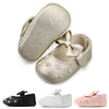 Classic Bow Baby Girl First Walker Shoes with Anti-Slip Sole