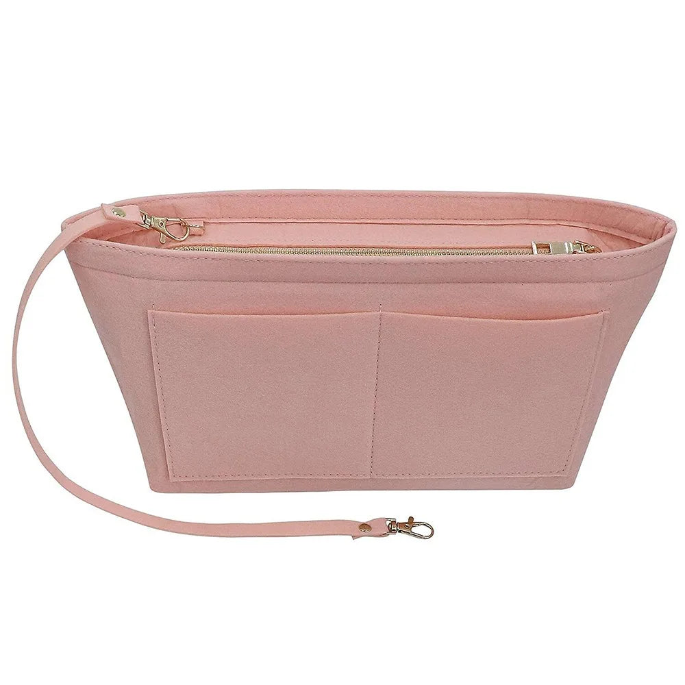 Felt Handbag Organizer with Detachable Key Chain