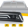 Smoked LED third brake light for Ford F-150 showing a close-up view of the aftermarket light assembly.