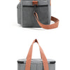 Insulated Double-Layer Lunch Tote with Shoulder Strap