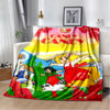 Cartoon Anime Flannel Throw Blanket in Candy Girl Design