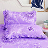 Lace-Trimmed Bed Skirt with Printed Design