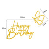 Golden Acrylic Happy Birthday Cake Topper