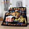 A black throw blanket featuring portraits of Eminem and Tupac with the text All Eyes On Me