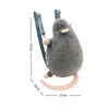 Cute Plush Mouse Backpack with Flower Design