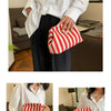 Woven Crochet Hobo Handbag with Colorblock Design