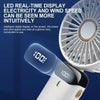 Compact USB Rechargeable Fan with Digital Display & Aroma Diffuser