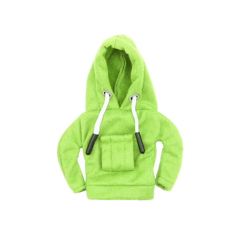 Sudadera verde lima brillante con capucha ajustable y bolsillo de solapa en el pecho.