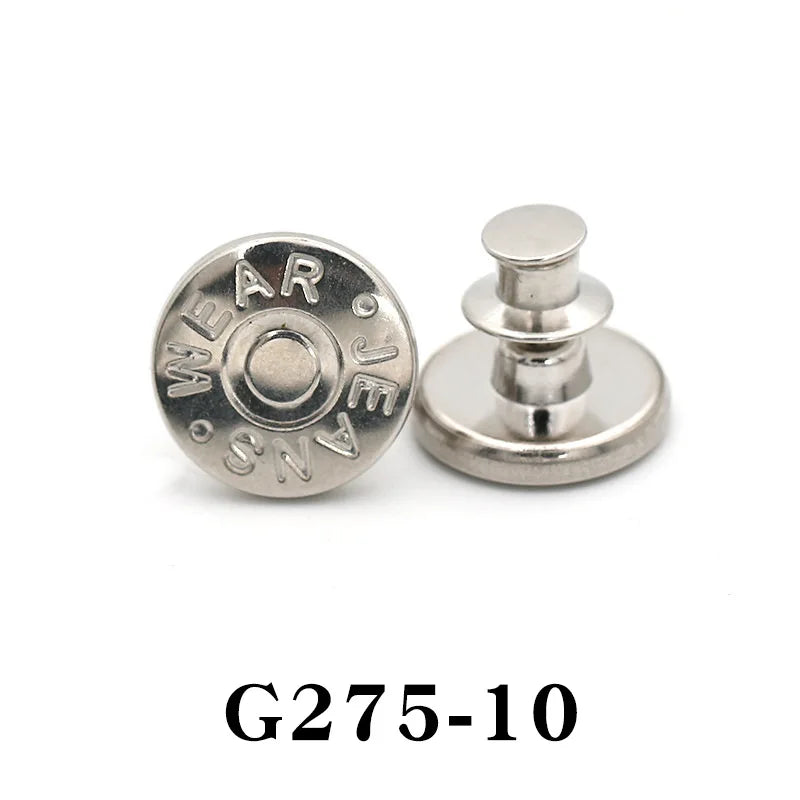 No-Sew Adjustable Jeans Button Pins for Waist Tightening and Decoration