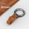 Premium Leather Keychain with Carabiner Clip