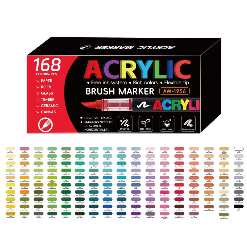 168-Color Acrylic Paint Marker Set