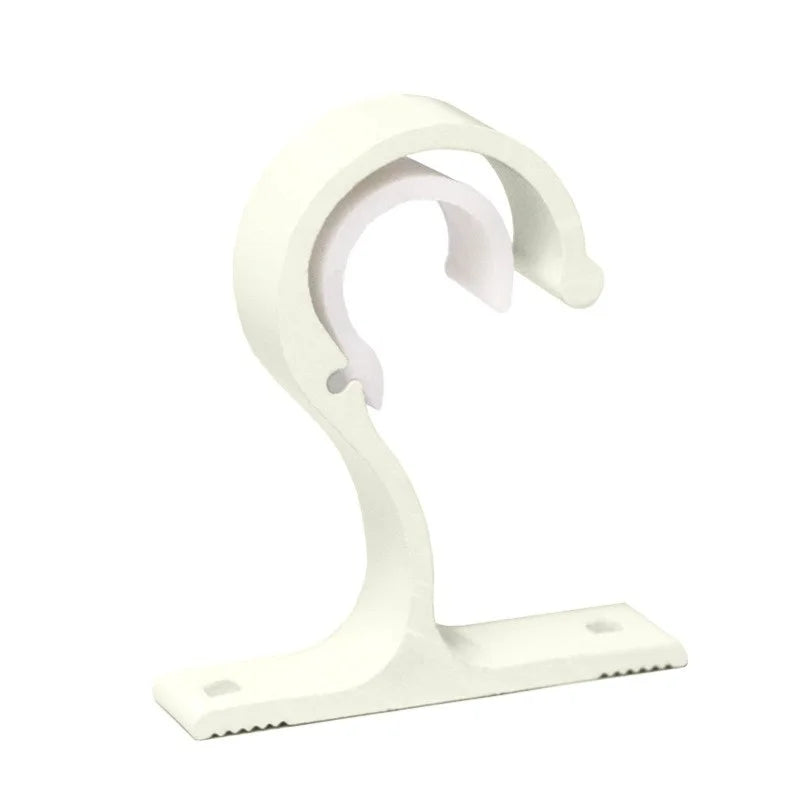White durable curtain rod brackets designed for secure window treatments