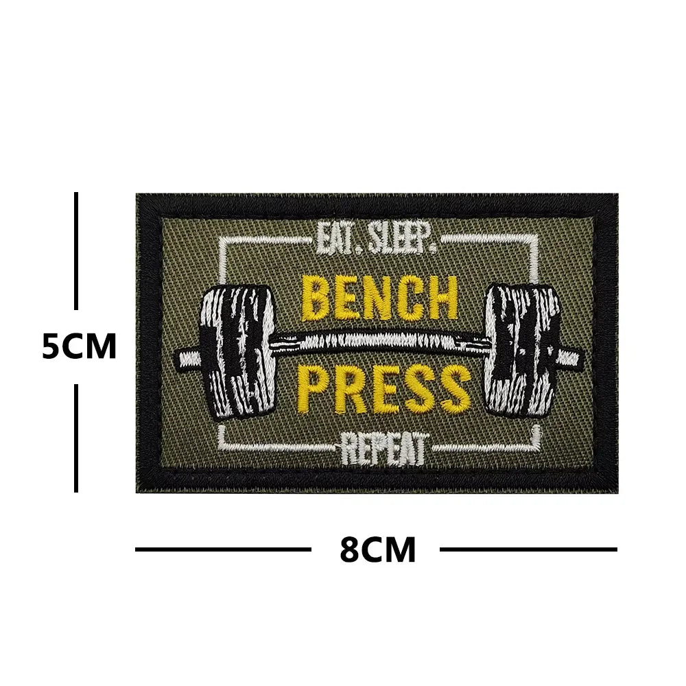 No Pain No Gain Tactical Embroidered Patch with Hook Backing