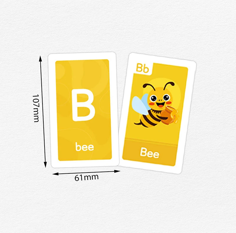 Montessori Learning Flash Cards Set - 58 Pieces for Early Education