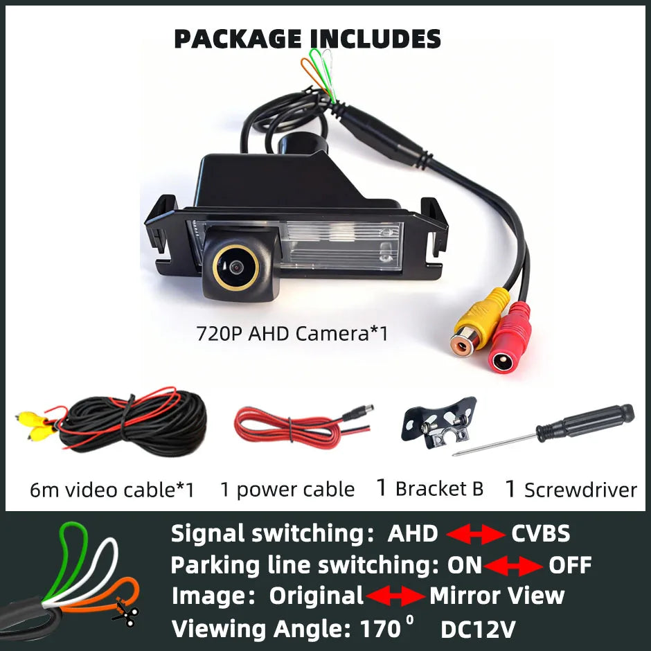 HD Backup Camera with 170° Wide View