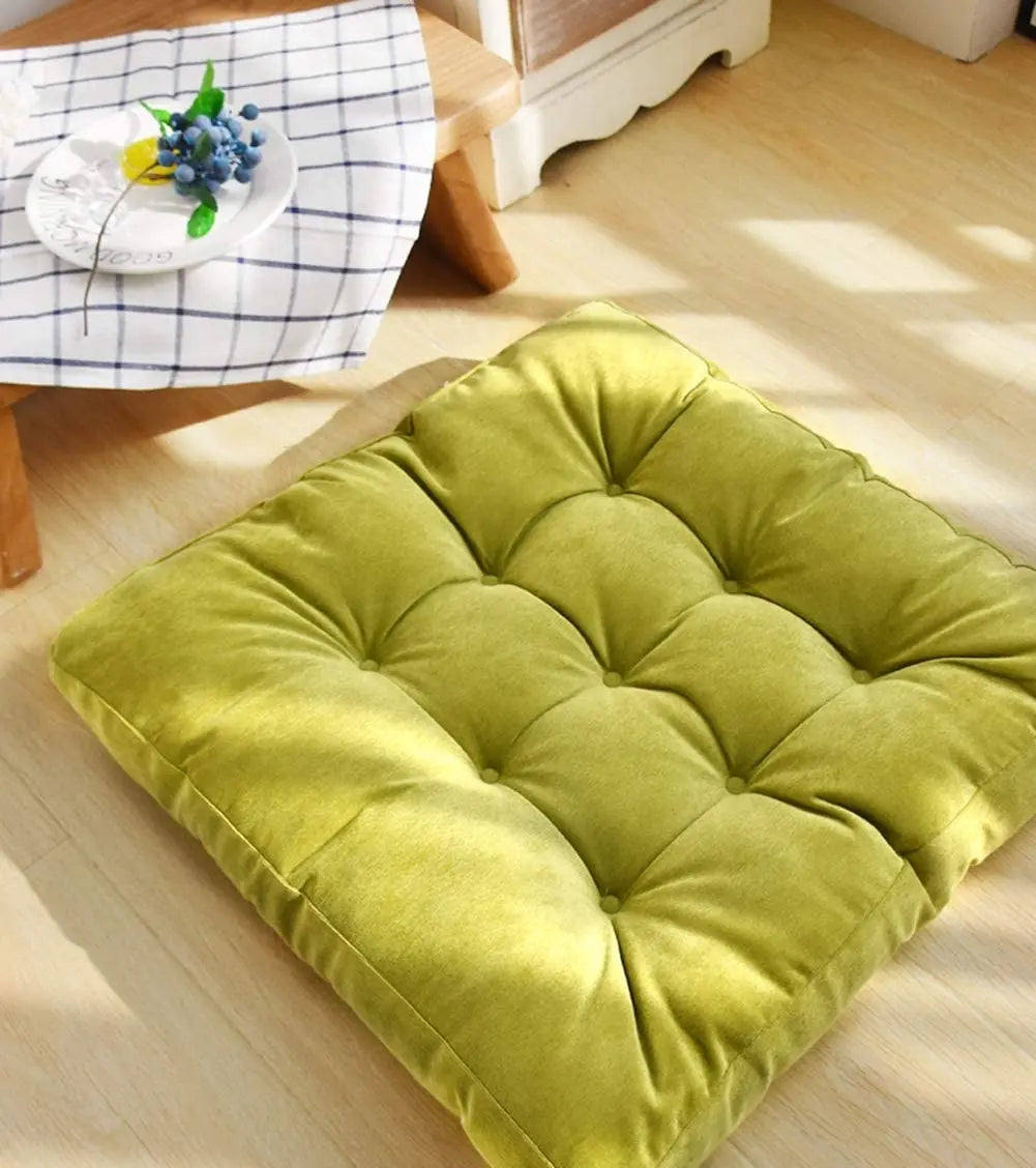 Tufted Floor Seating Pillow Cushion for Meditation and Relaxation