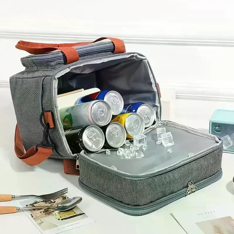 Double-Layer Insulated Lunch Tote