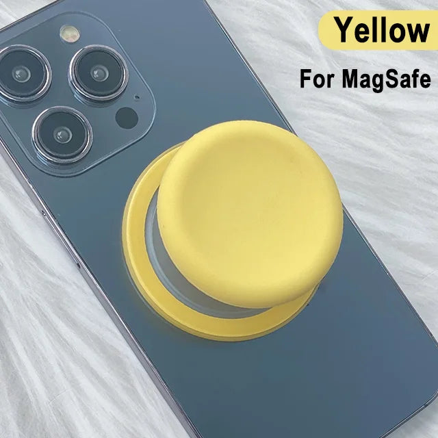 Magnetic Phone Grip and Stand with Silicone Cover